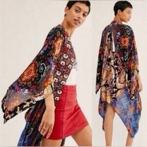 Free People RARE❗️NWOT❗️Marley Mixed Print Paisley Kimono Cardigan